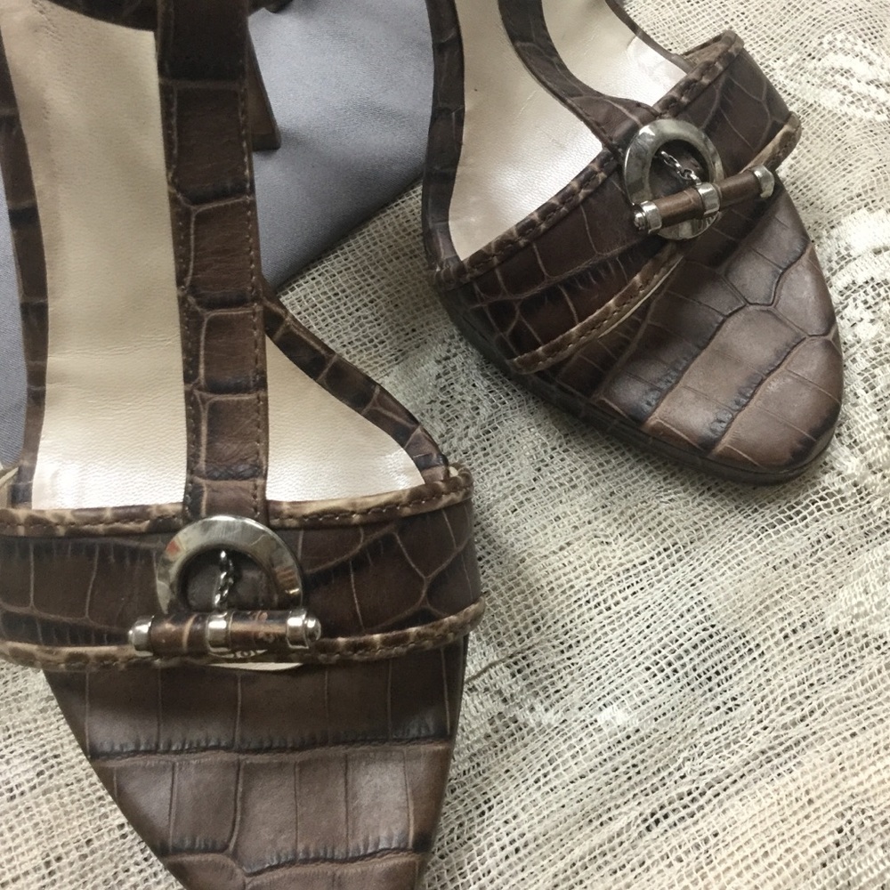 Dior croc embossed leather Platform - Picture 2 of 8